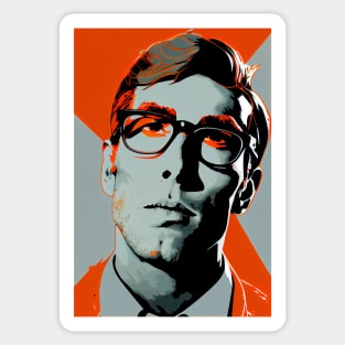 Modern man in pop-art style Sticker